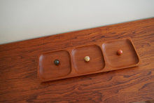 Load image into Gallery viewer, Vintage mcm wood teak tray Thailand
