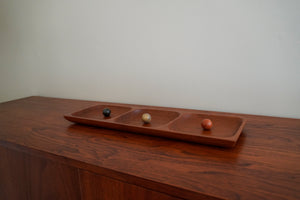 Vintage mcm wood teak tray Thailand