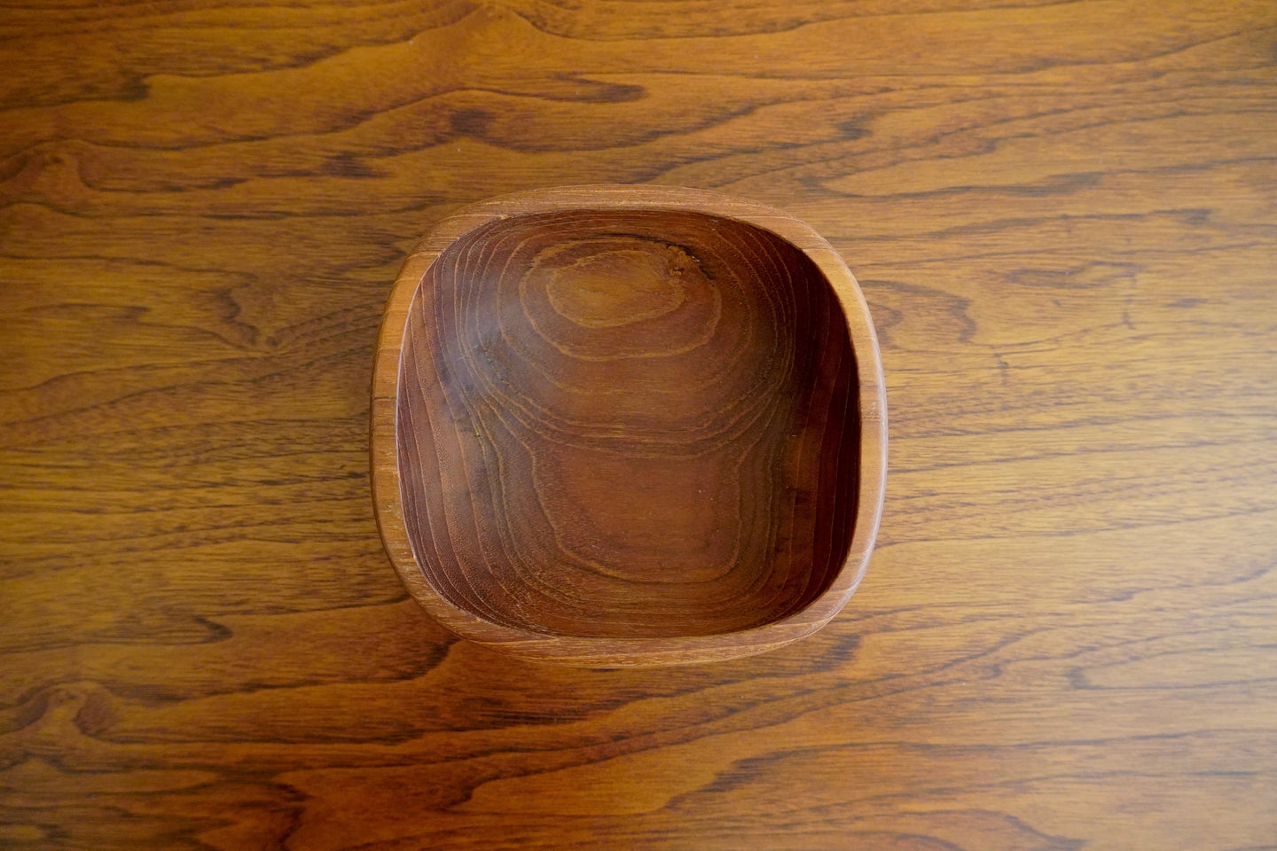 Vintage small teak wood bowl