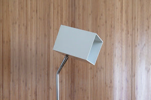 1960s white Robert Sonneman for Kovacs Cube floor lamp