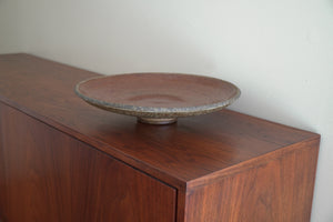 Vintage speckled earth tones large ceramic bowl