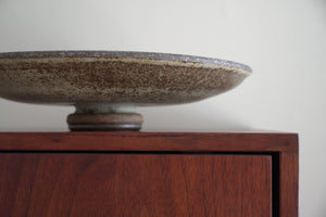 Vintage speckled earth tones large ceramic bowl