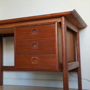 H.P. Hansen Mid Century Modern Danish teak desk