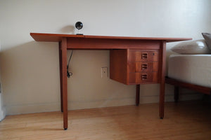 Mid Century Modern Denmark teak drop leaf desk