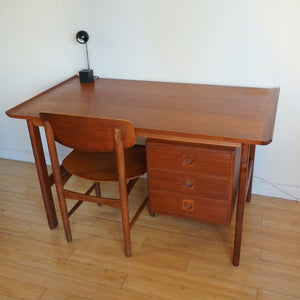 H.P. Hansen Mid Century Modern Danish teak desk